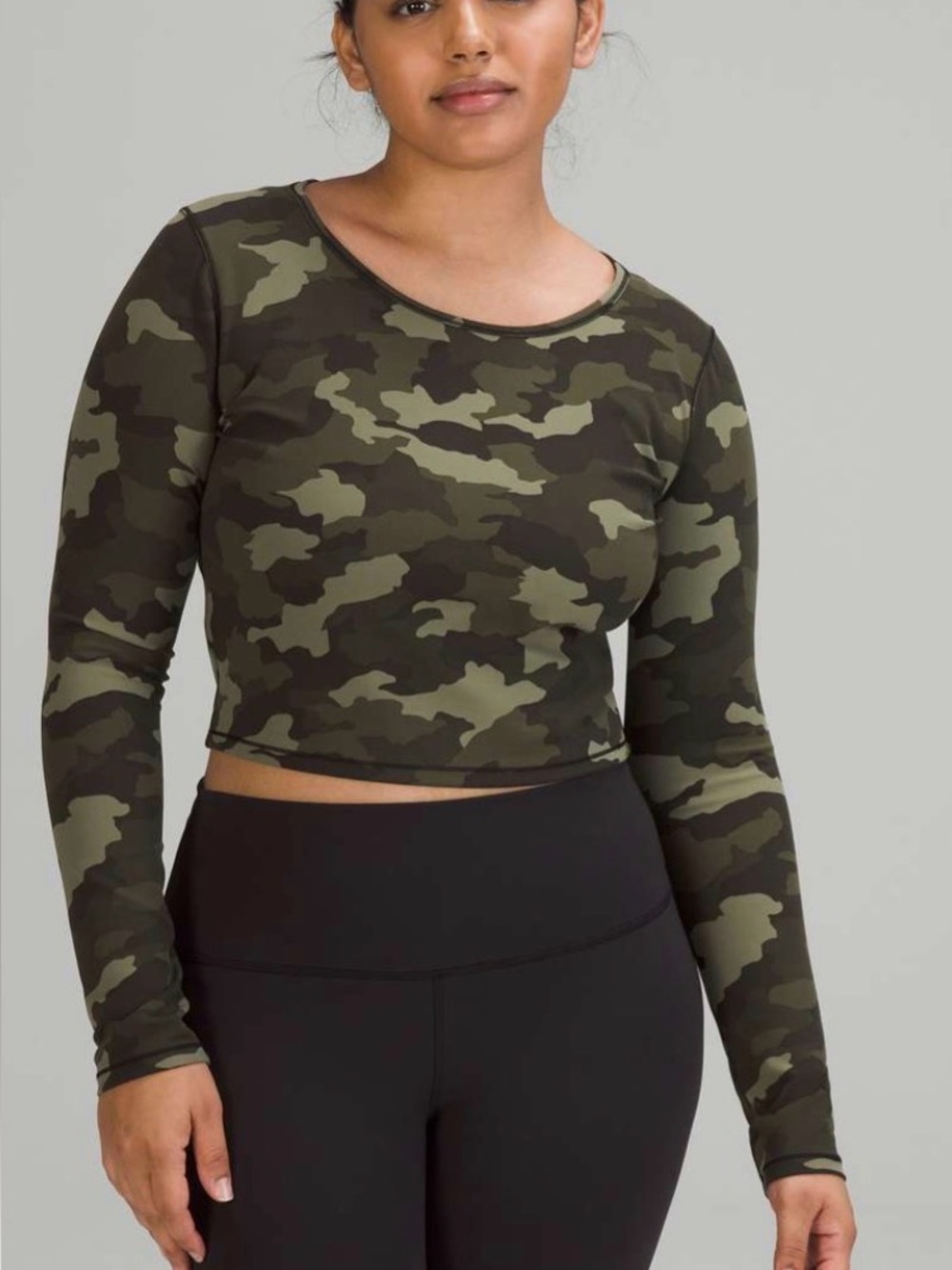 Lululemon Wunder Train Cropped Long sleeve size 10. Like new